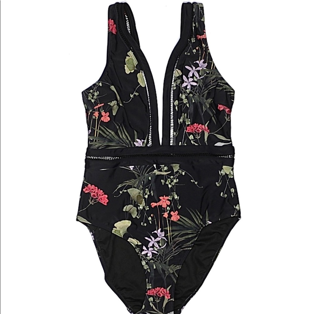 NWT Ted Baker Gessie Highland Plunge One Piece Swimsuit - Picture 2 of 16
